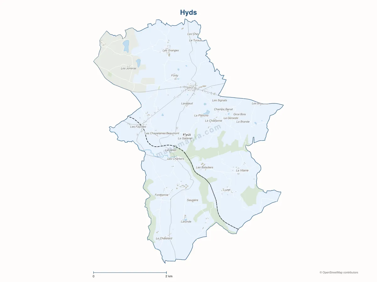 Carte de Hyds à personnaliser