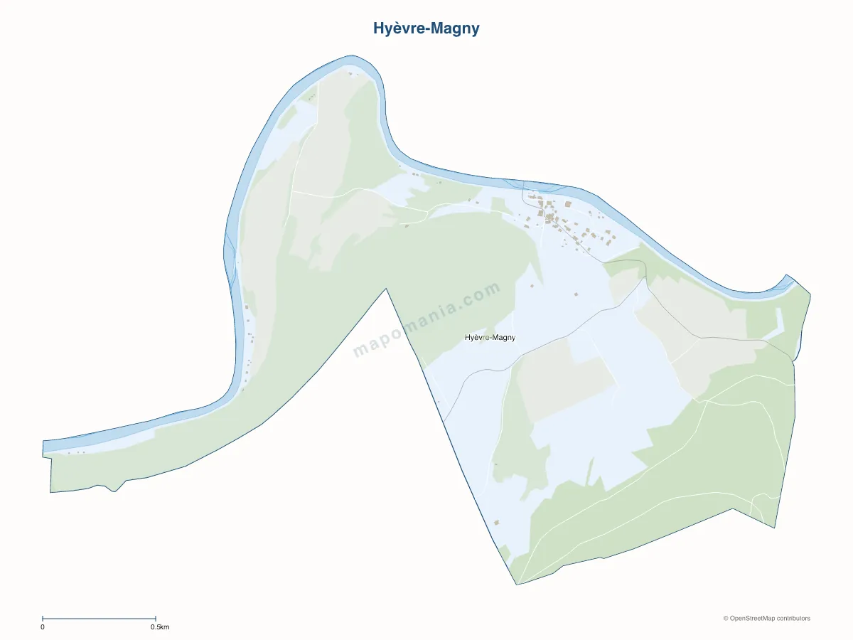 Carte de Hyèvre-Magny à personnaliser