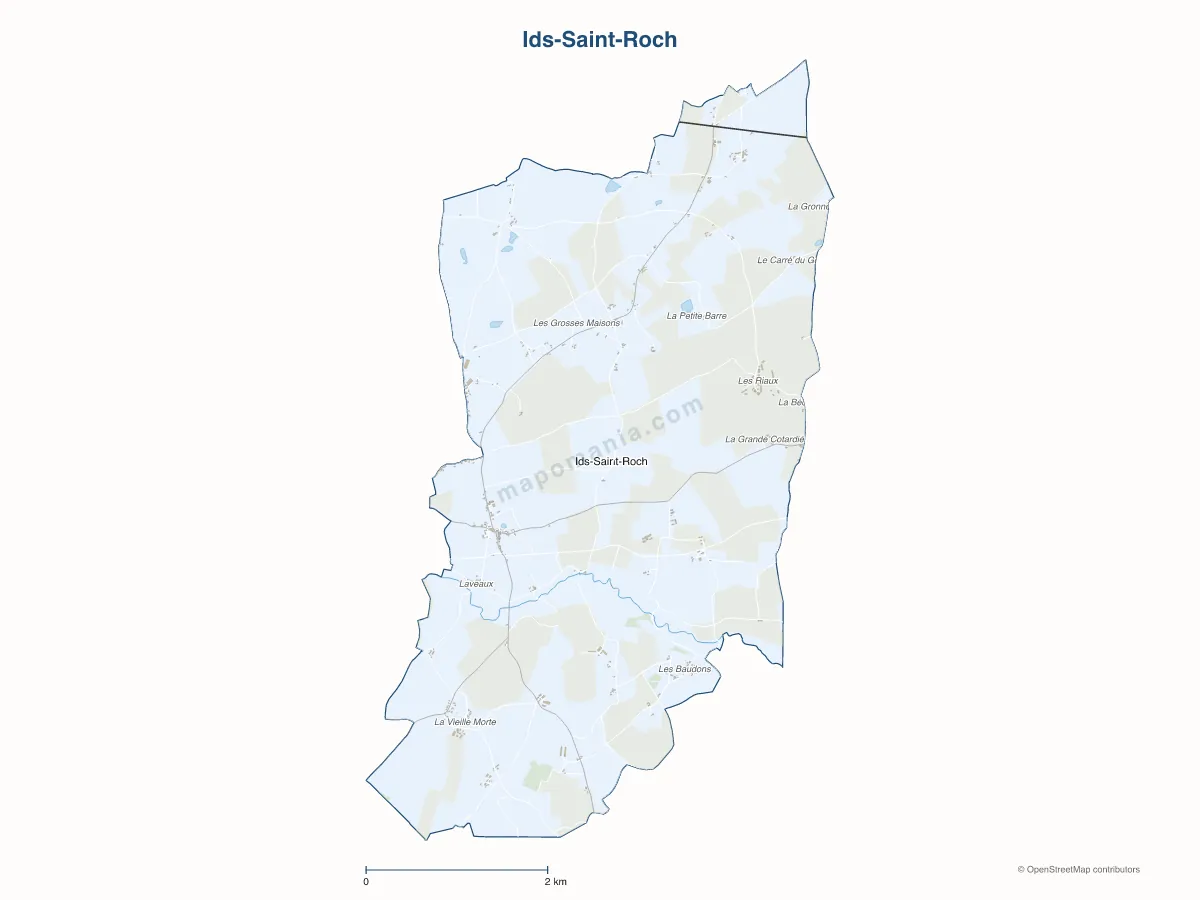 Carte de Ids-Saint-Roch à personnaliser