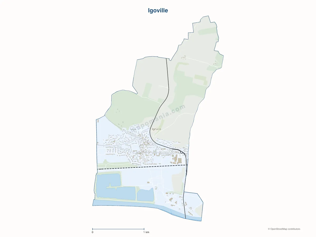 Carte de Igoville à personnaliser