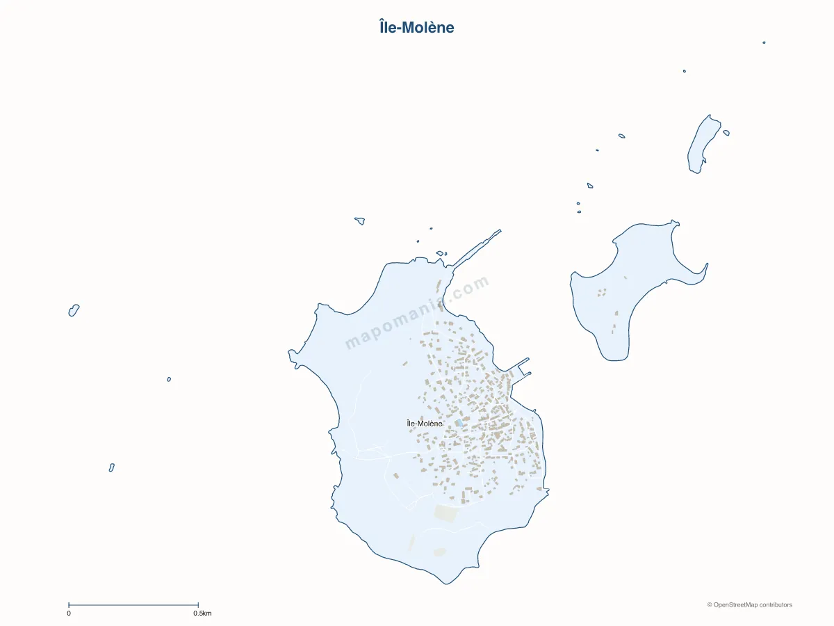 Carte de Île-Molène à personnaliser