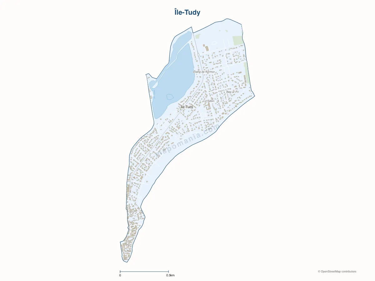 Carte de Île-Tudy à personnaliser