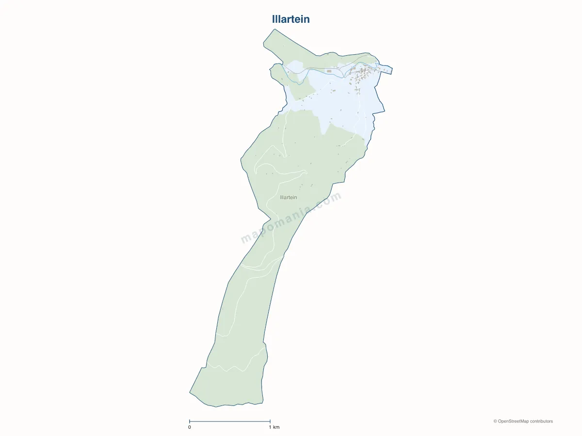 Carte de Illartein à personnaliser