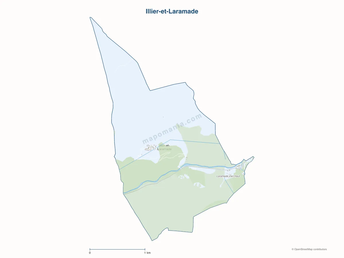 Carte de Illier-et-Laramade à personnaliser