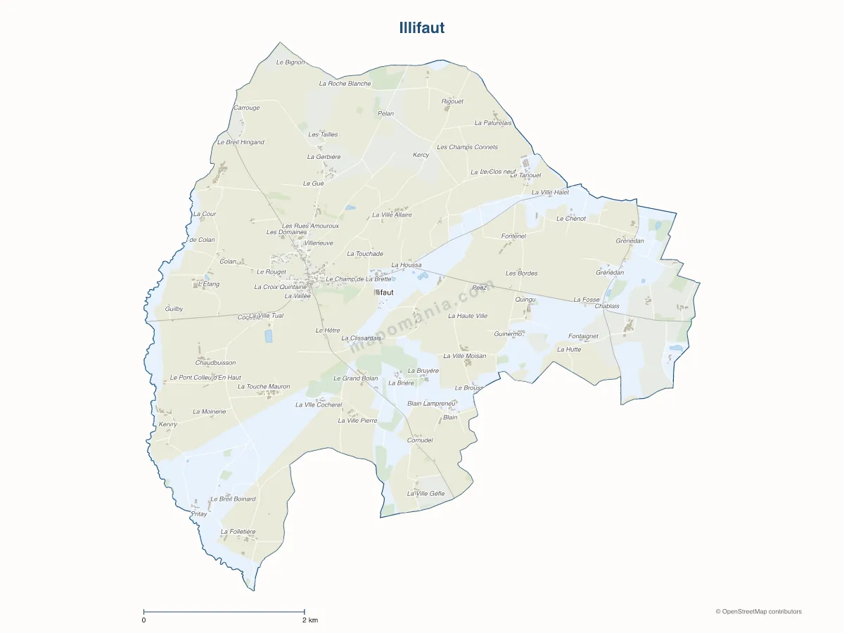 Carte de Illifaut à personnaliser