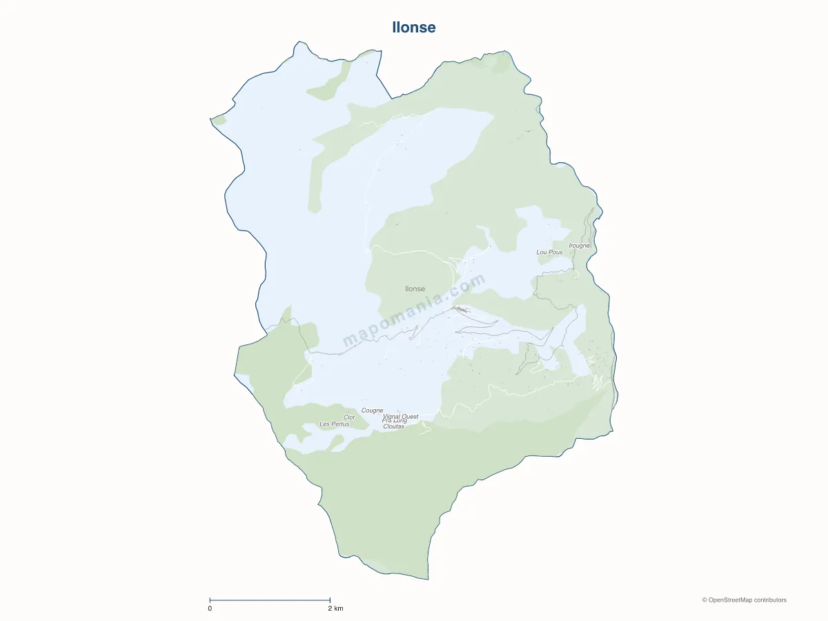 Carte de Ilonse à personnaliser