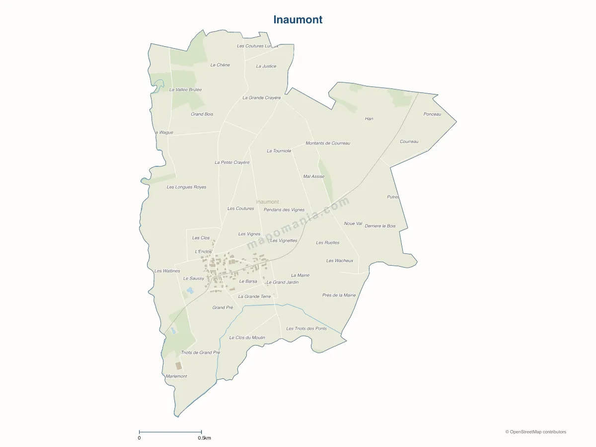 Carte de Inaumont à personnaliser