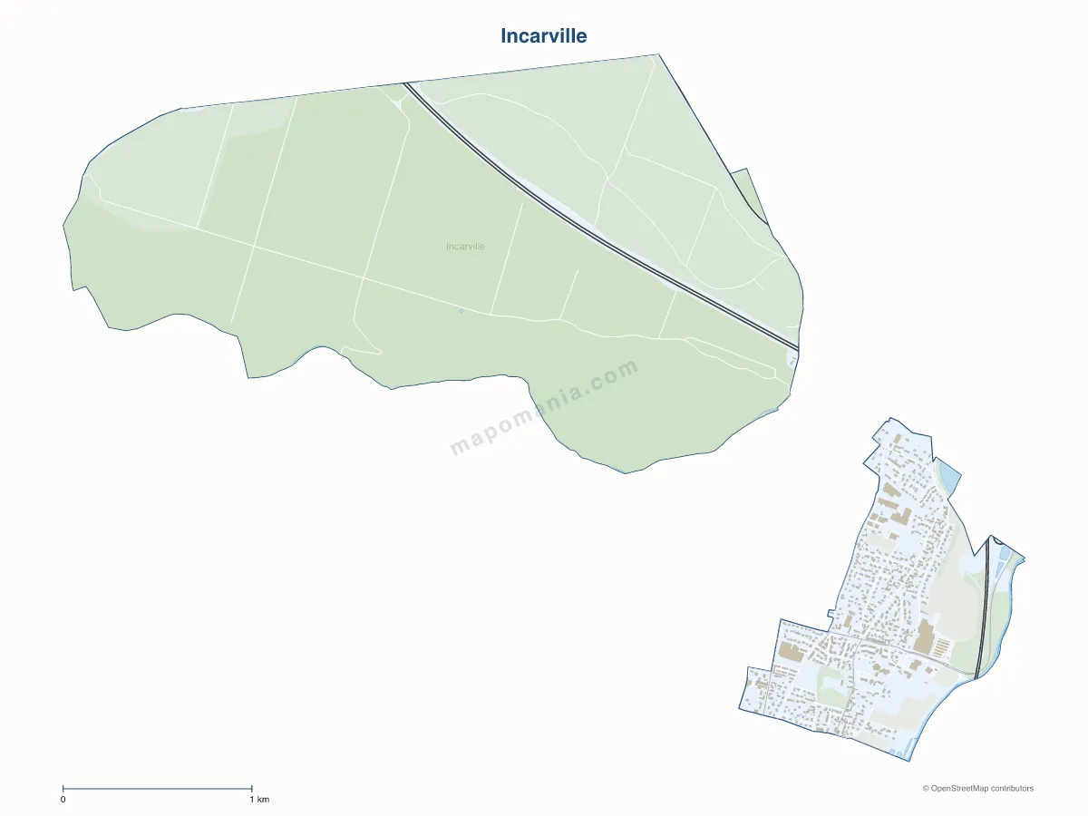 Carte de Incarville à personnaliser
