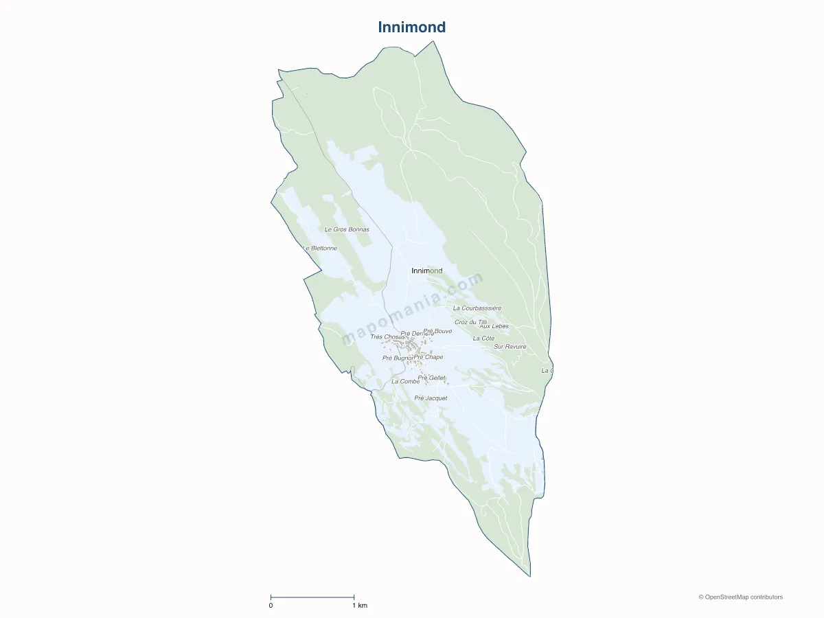 Carte de Innimond à personnaliser