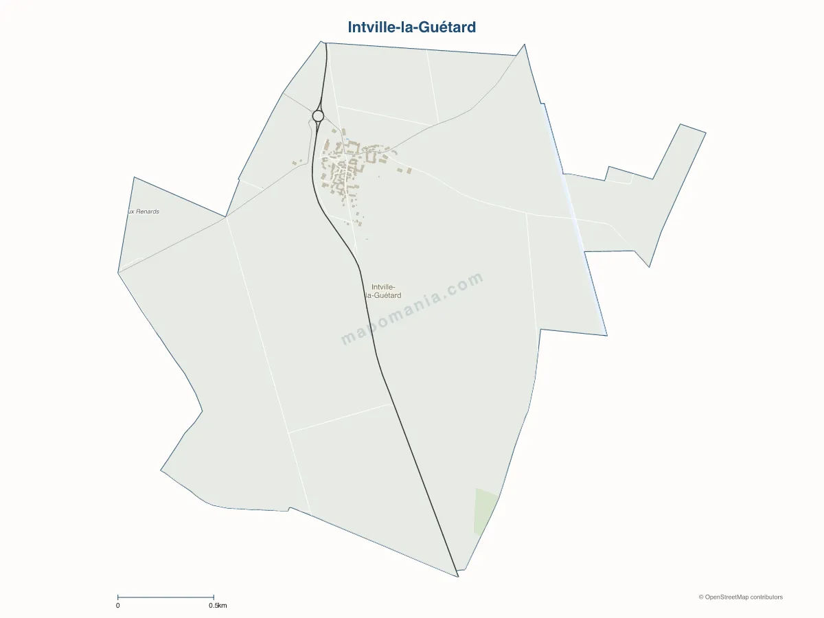 Carte de Intville-la-Guétard à personnaliser