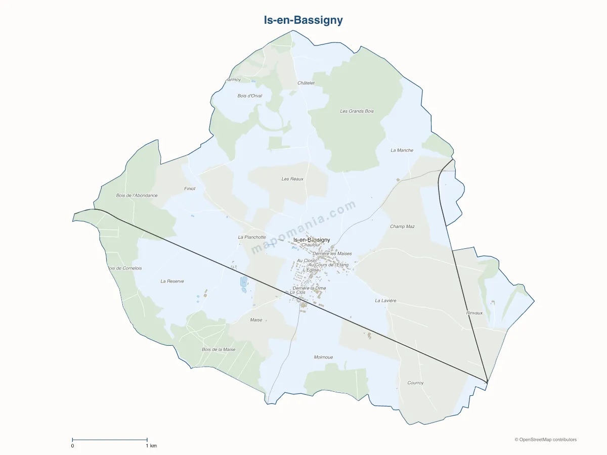 Carte de Is-en-Bassigny à personnaliser