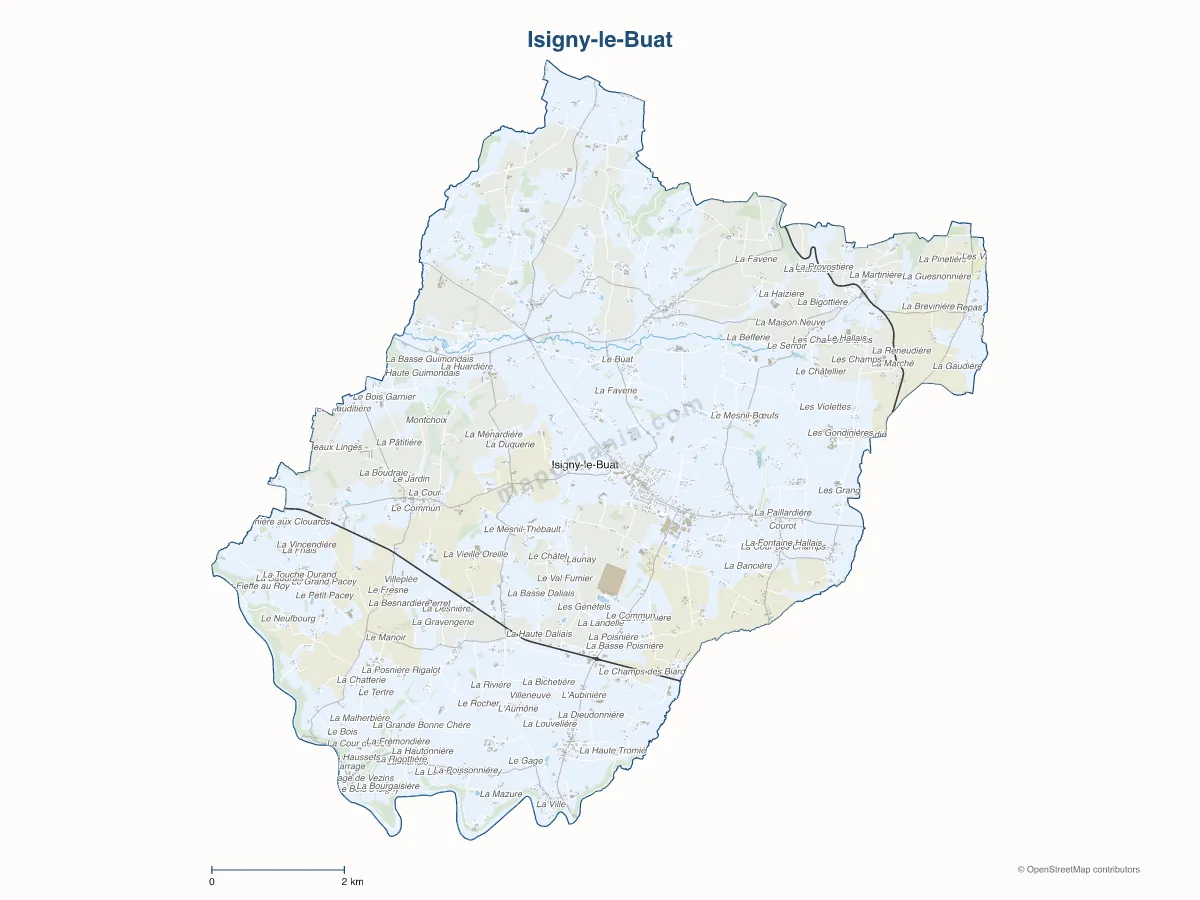 Carte de Isigny-le-Buat à personnaliser