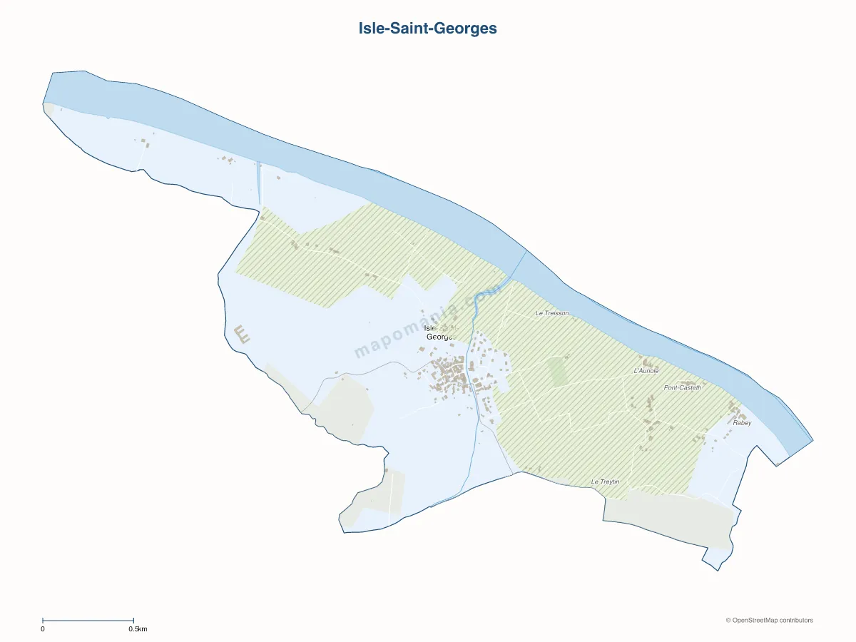 Carte de Isle-Saint-Georges à personnaliser