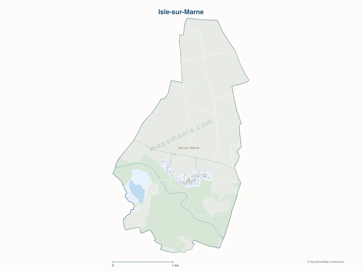 Carte de Isle-sur-Marne à personnaliser