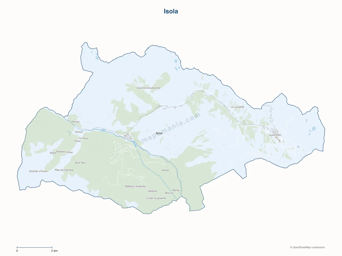Carte de Isola à personnaliser