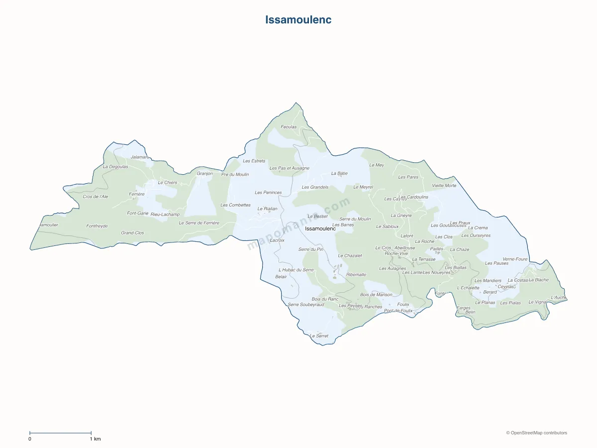 Carte de Issamoulenc à personnaliser