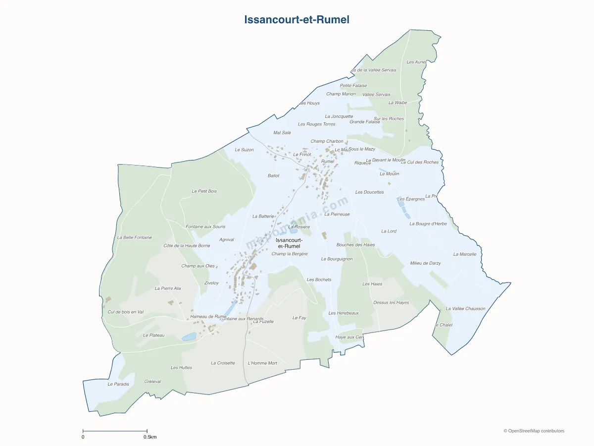 Carte de Issancourt-et-Rumel à personnaliser