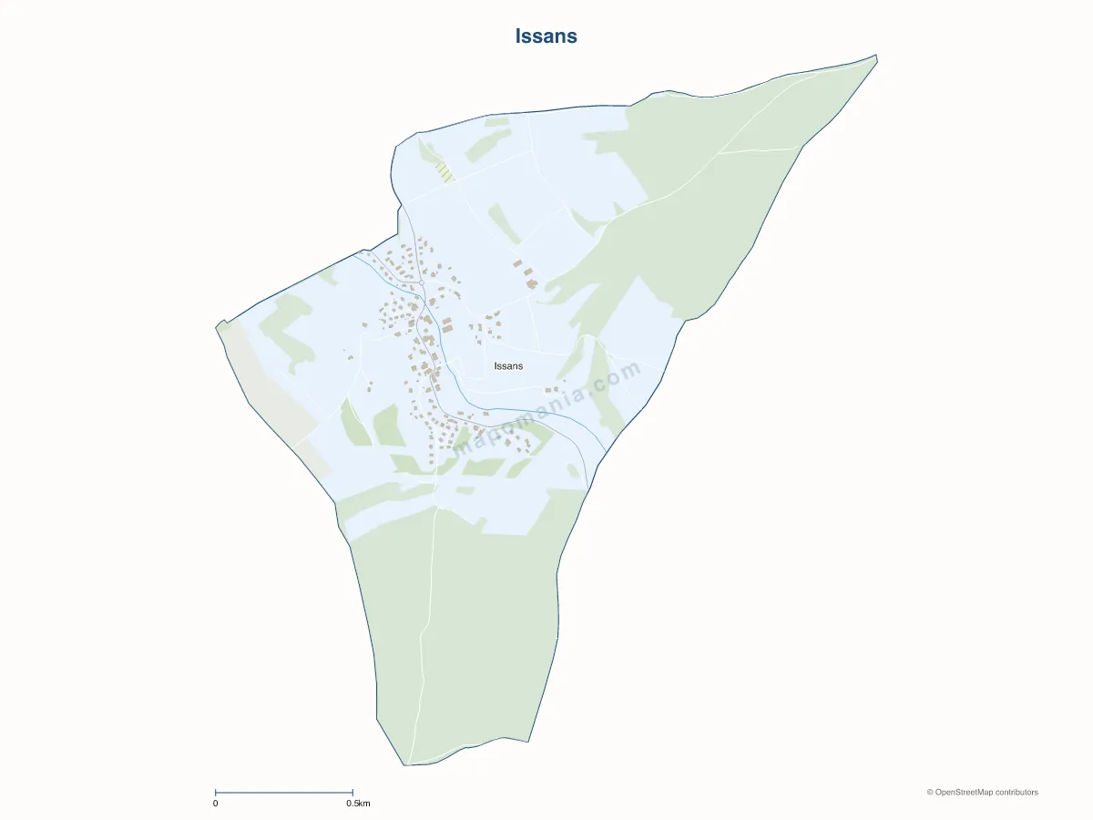 Carte de Issans à personnaliser