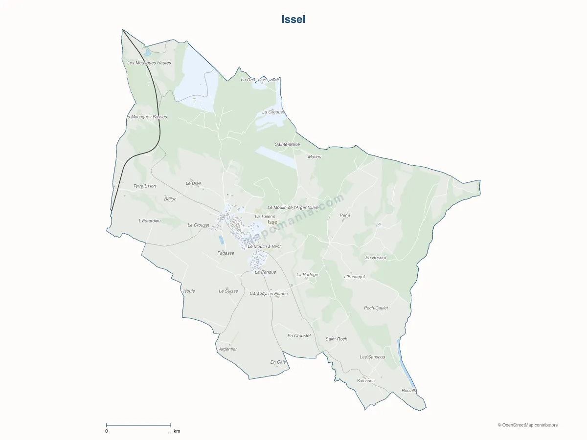 Carte de Issel à personnaliser