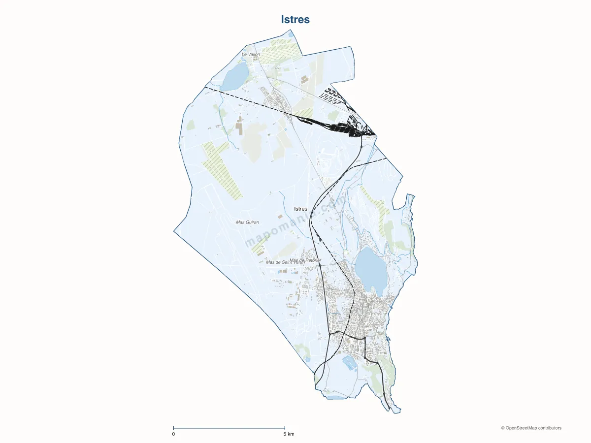 Carte de Istres à personnaliser