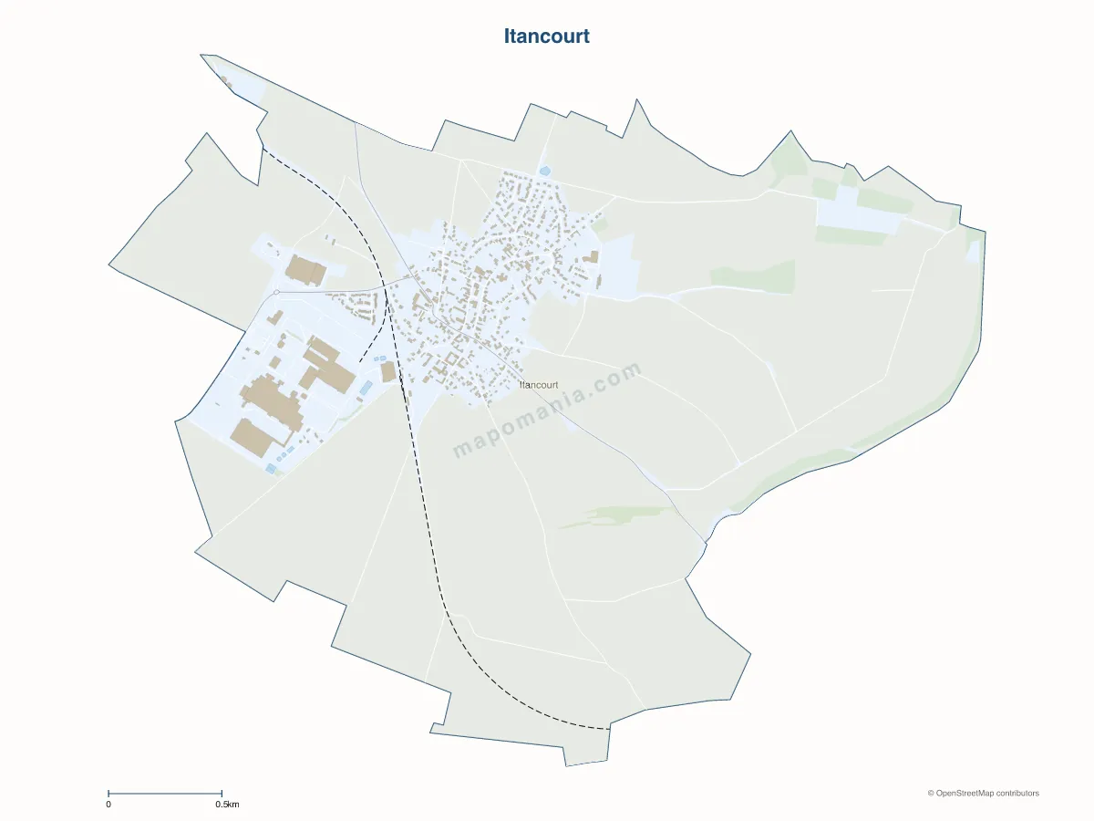 Carte de Itancourt à personnaliser