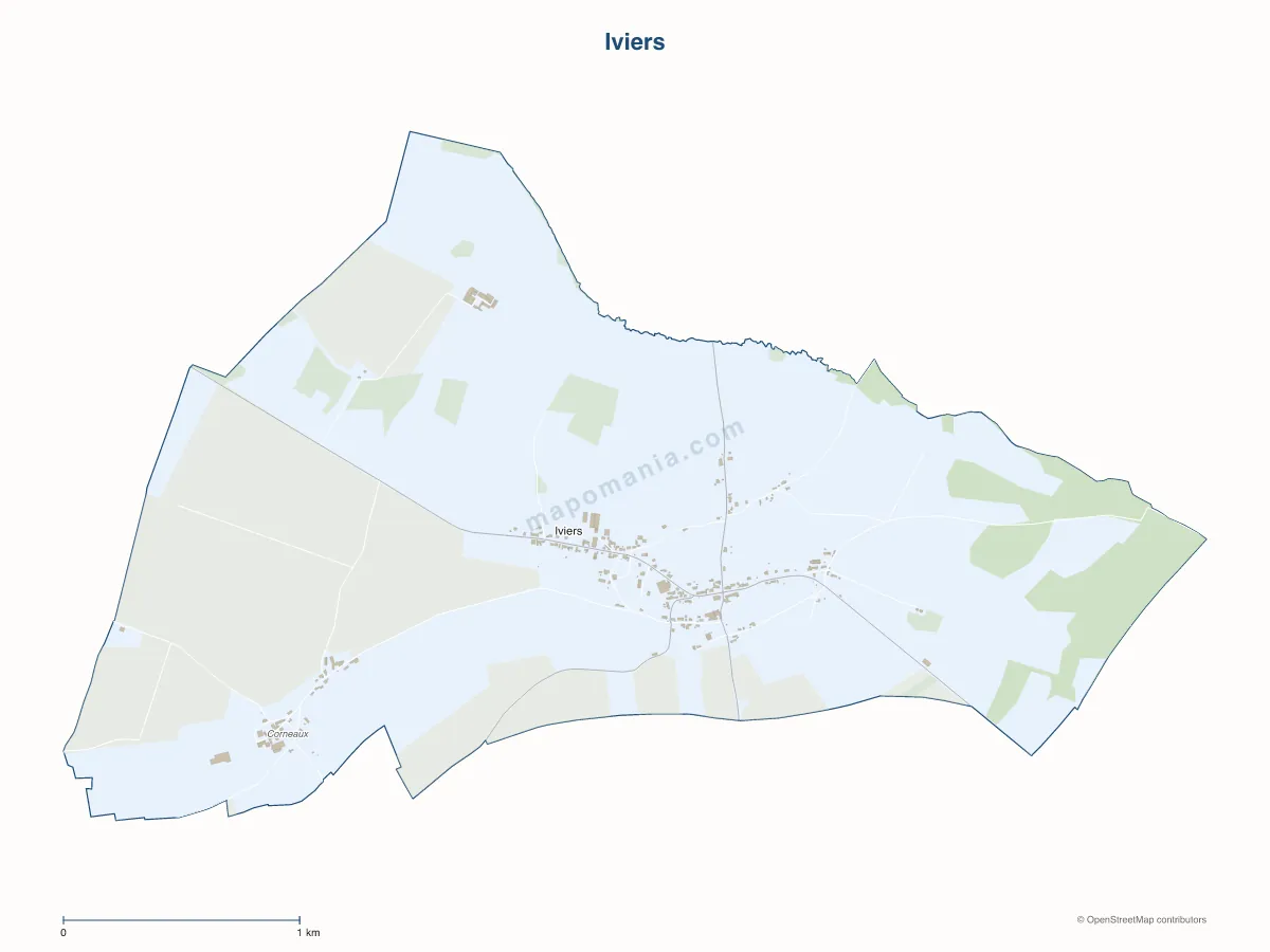 Carte de Iviers à personnaliser