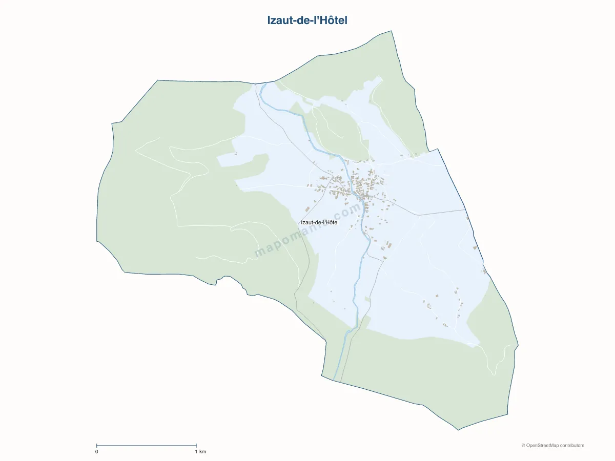 Carte de Izaut-de-l'Hôtel à personnaliser