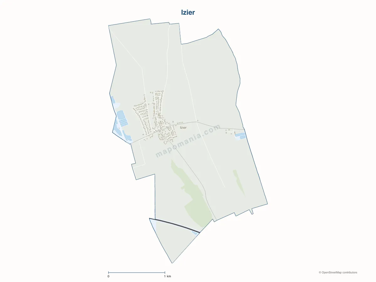 Carte de Izier à personnaliser