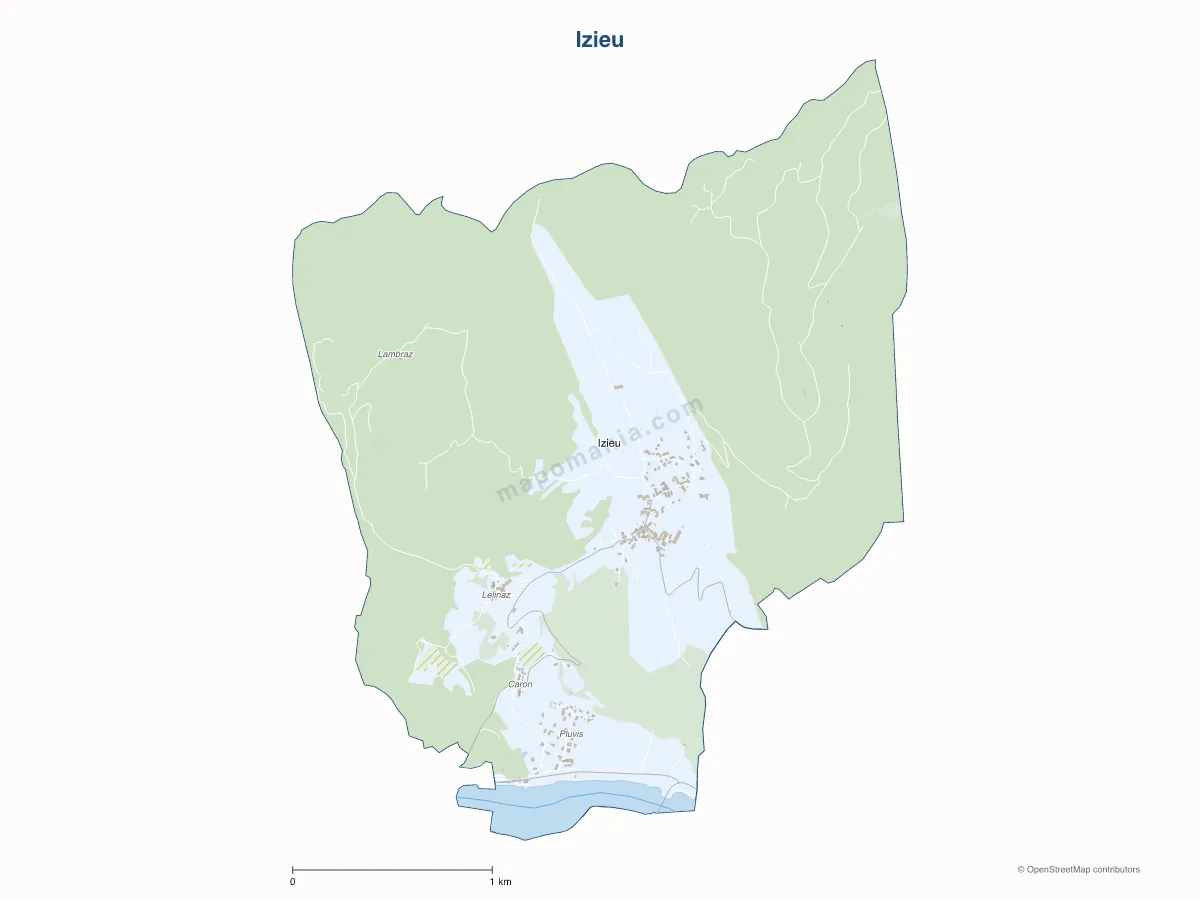 Carte de Izieu à personnaliser