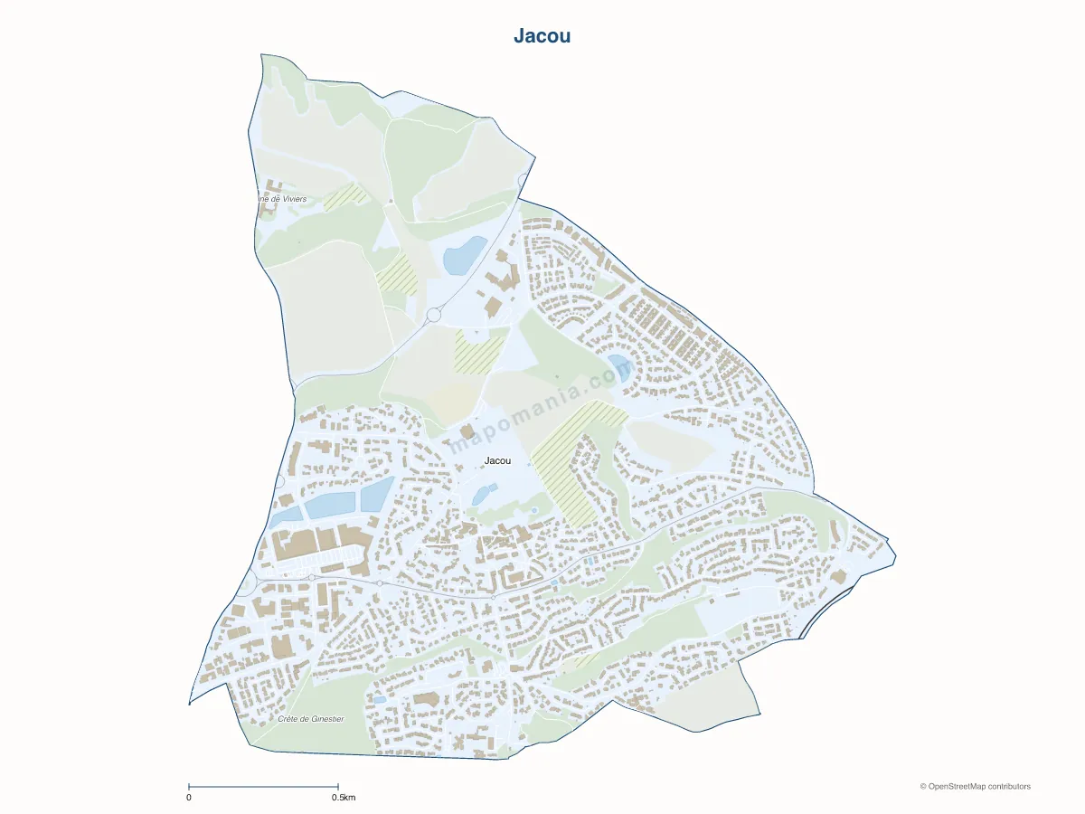 Carte de Jacou à personnaliser