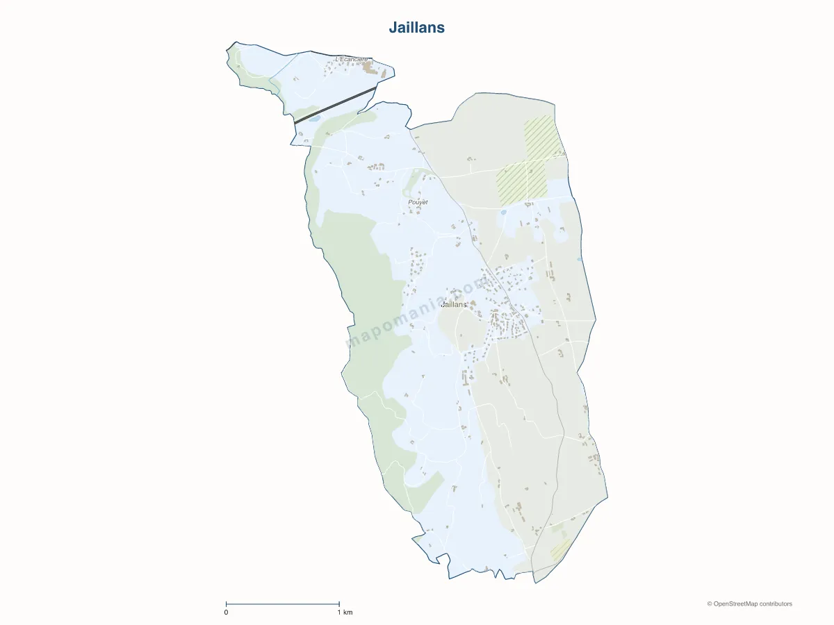 Carte de Jaillans à personnaliser