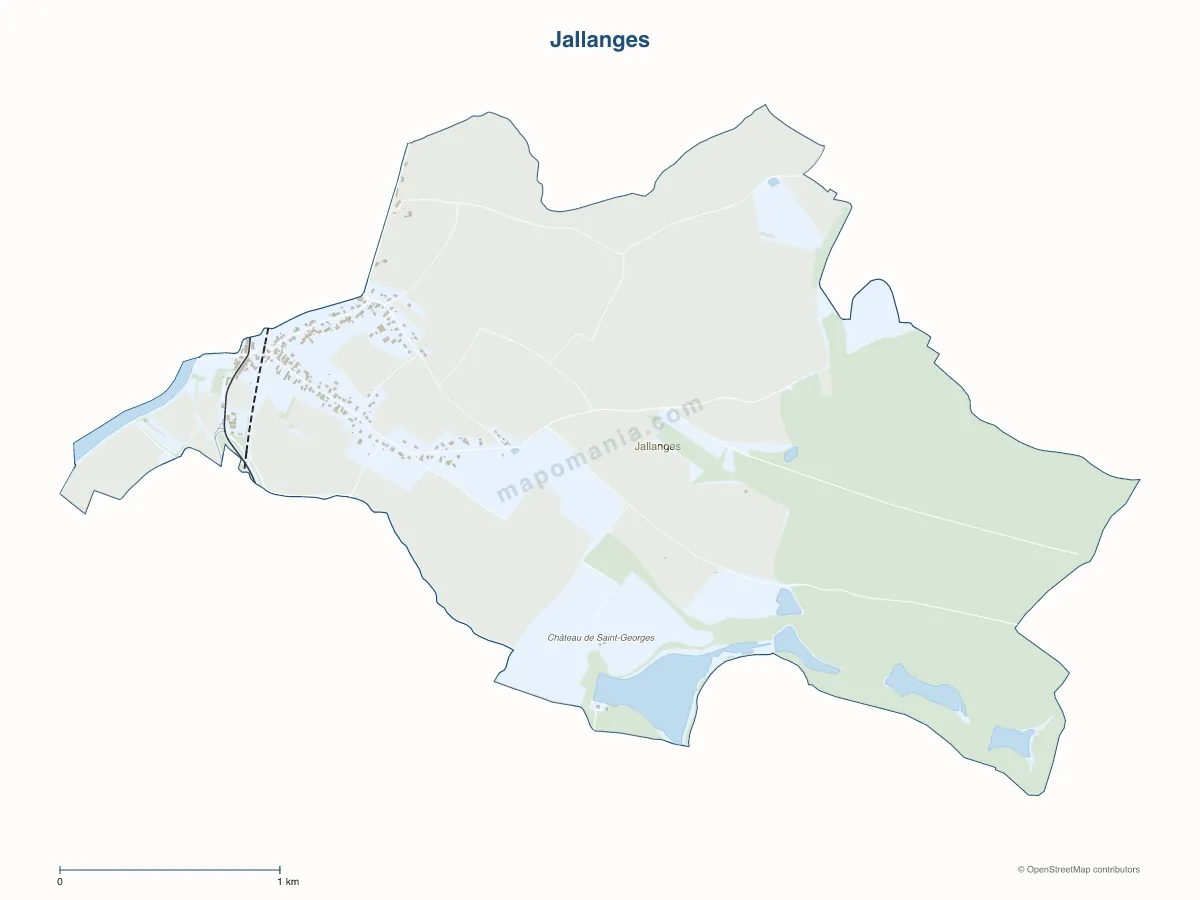 Carte de Jallanges à personnaliser