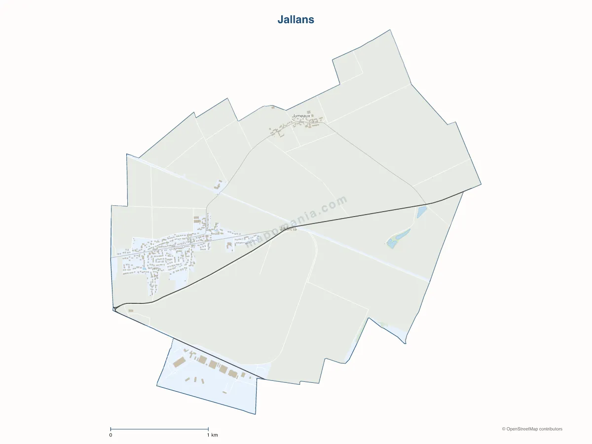 Carte de Jallans à personnaliser