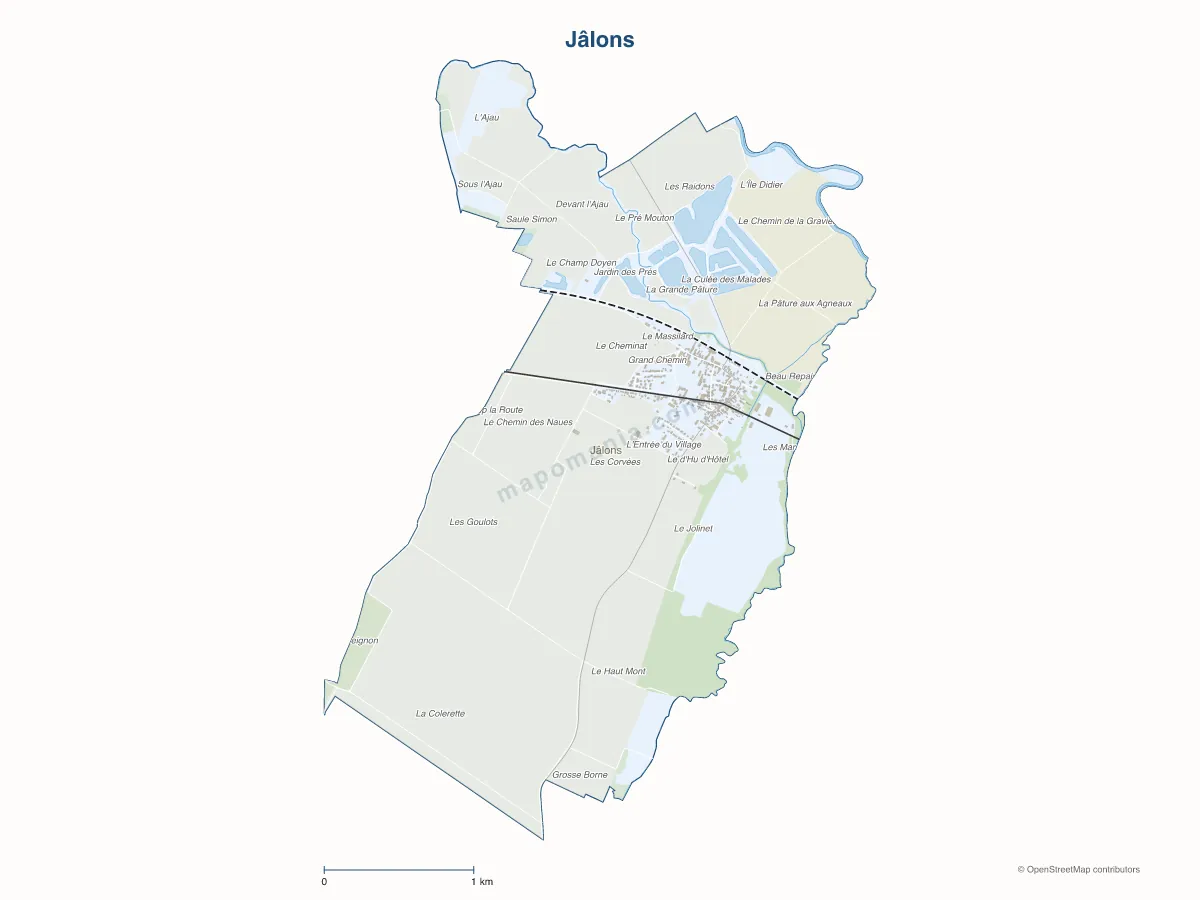 Carte de Jâlons à personnaliser