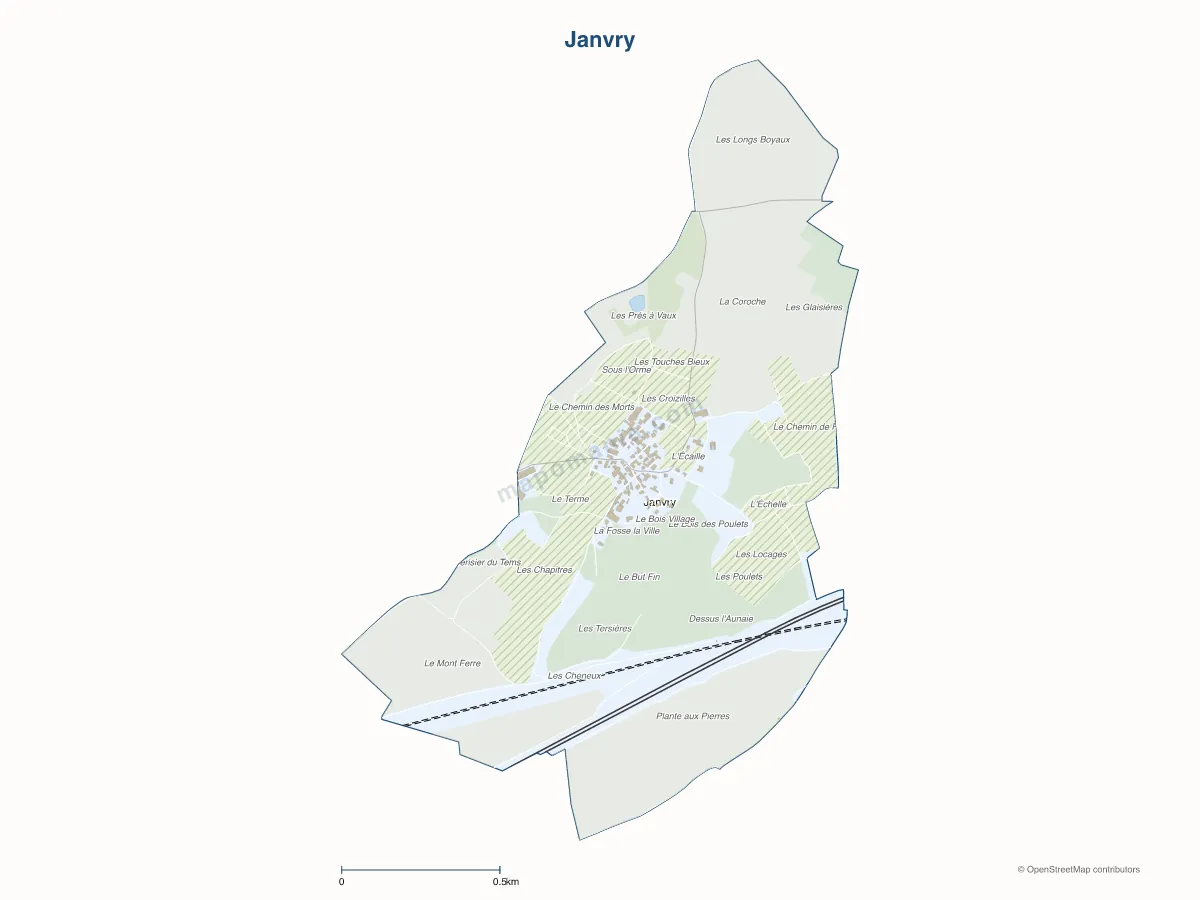 Carte de Janvry à personnaliser