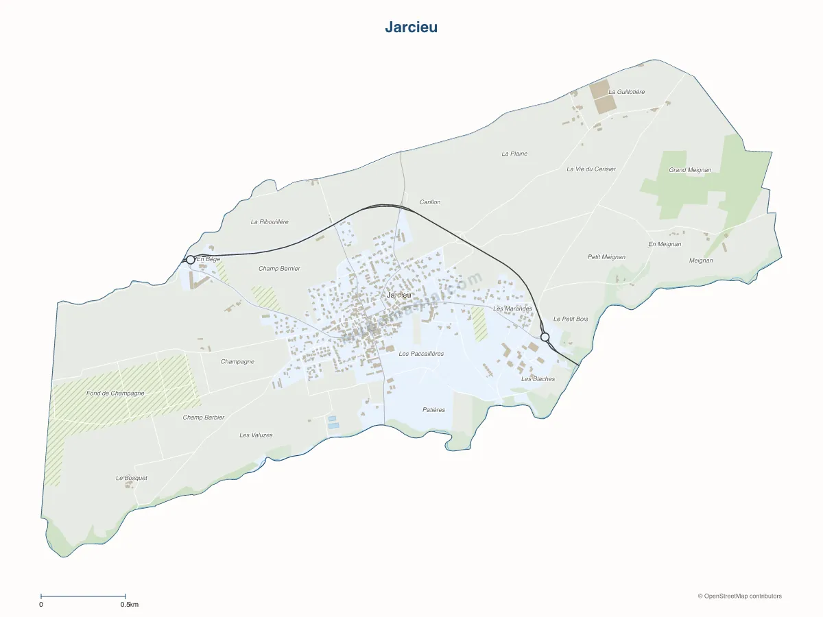 Carte de Jarcieu à personnaliser