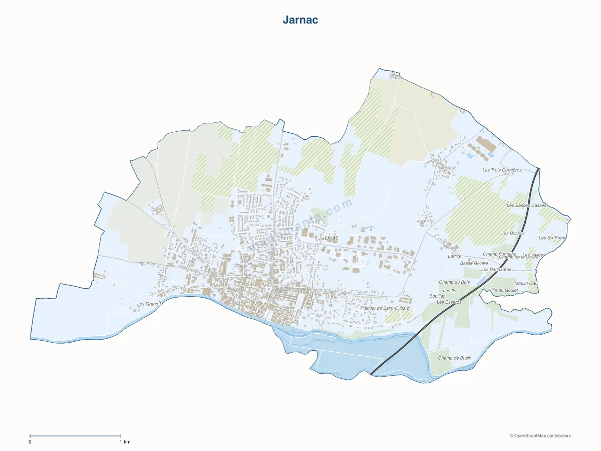 Carte de Jarnac à personnaliser