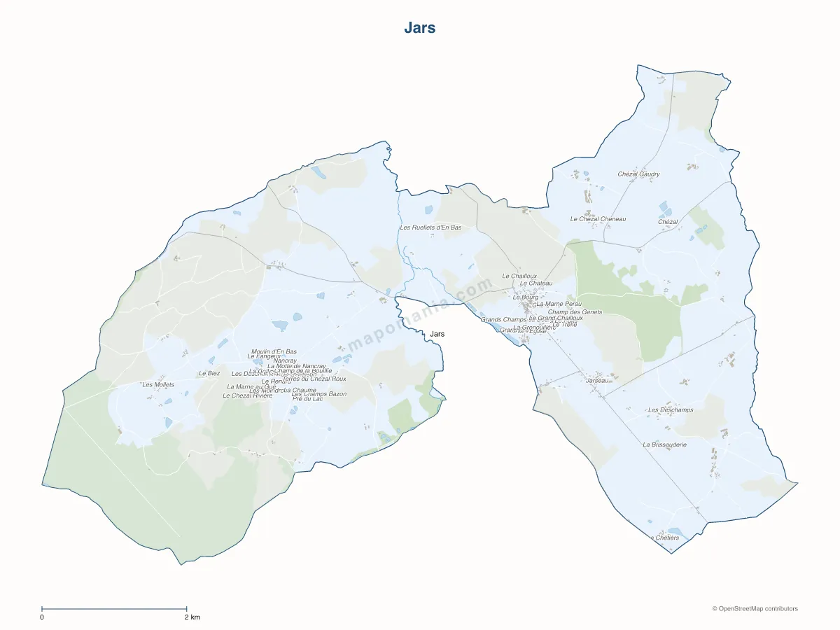 Carte de Jars à personnaliser
