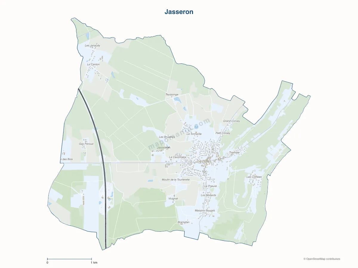 Carte de Jasseron à personnaliser