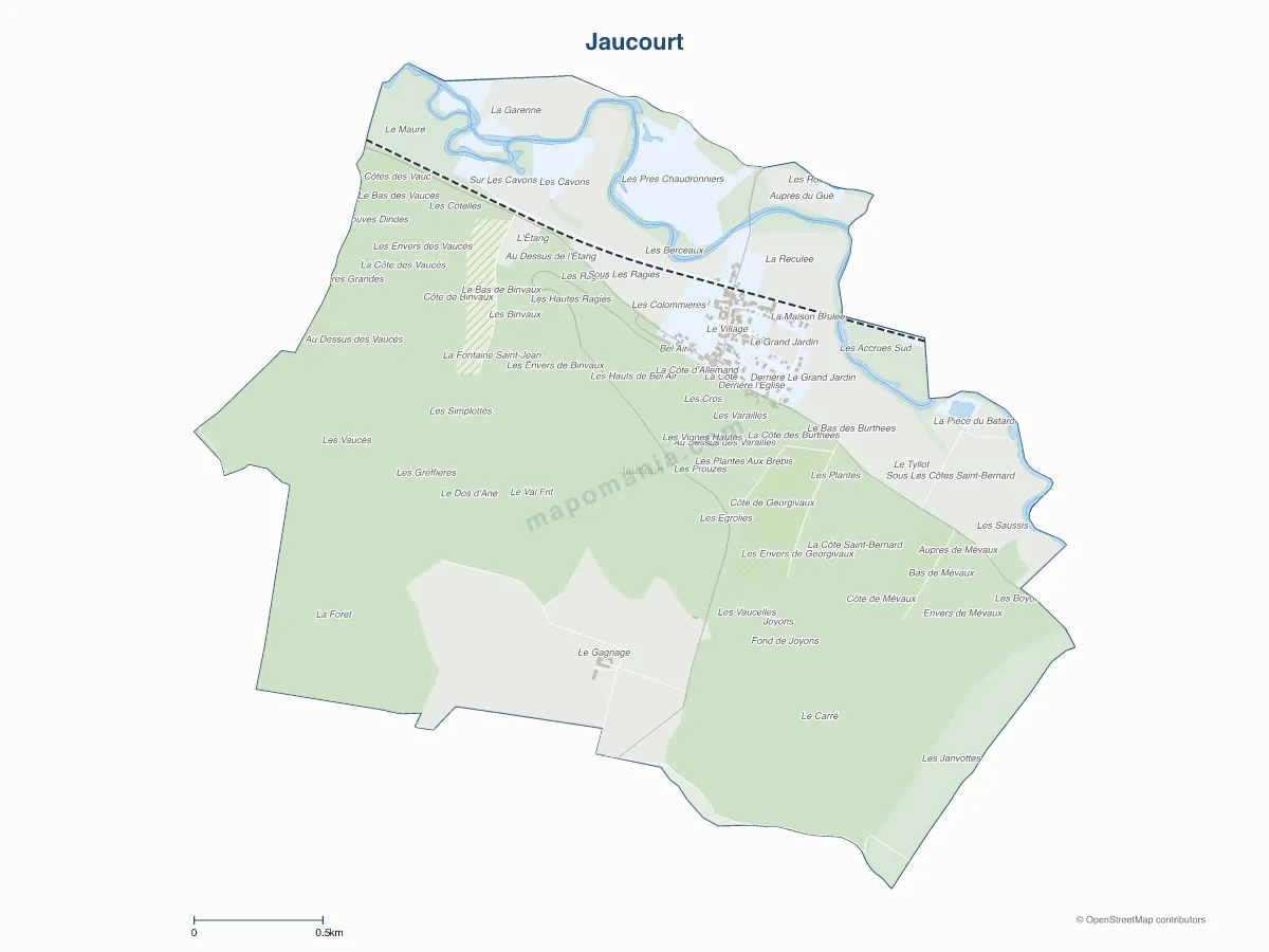 Carte de Jaucourt à personnaliser