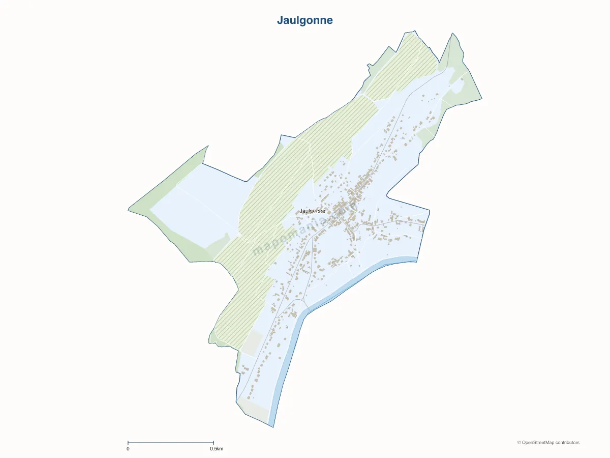 Carte de Jaulgonne à personnaliser