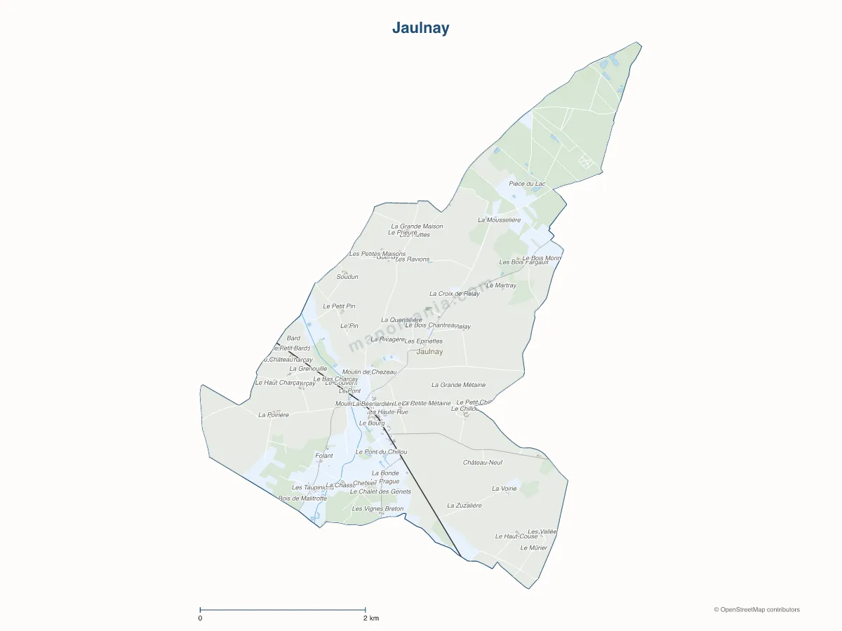 Carte de Jaulnay à personnaliser
