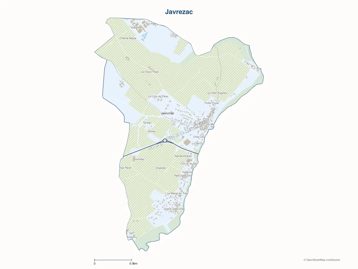 Carte de Javrezac à personnaliser