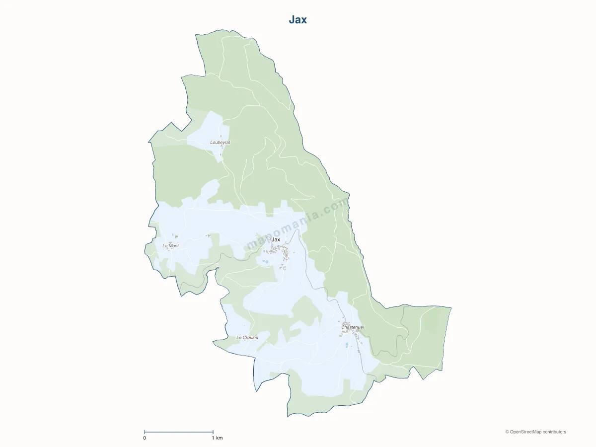 Carte de Jax à personnaliser