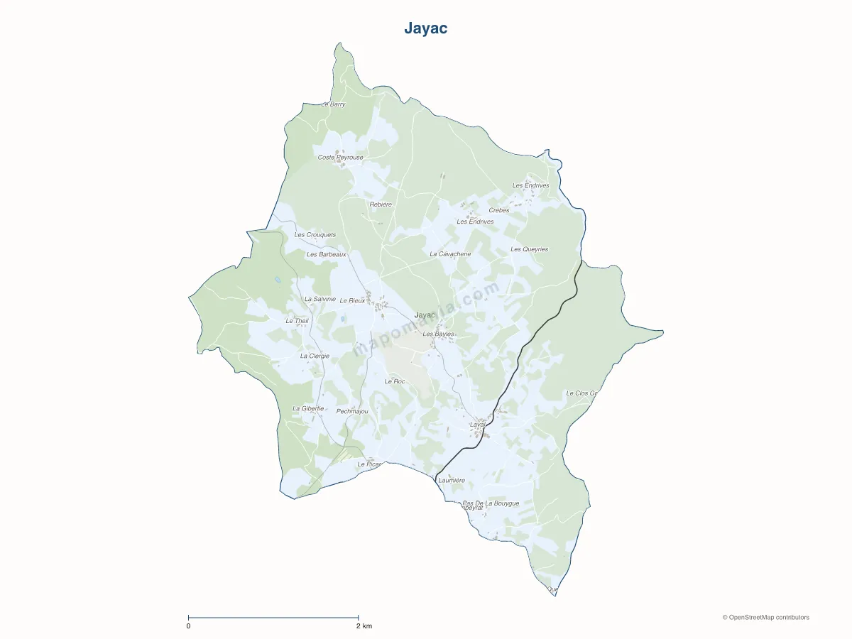Carte de Jayac à personnaliser