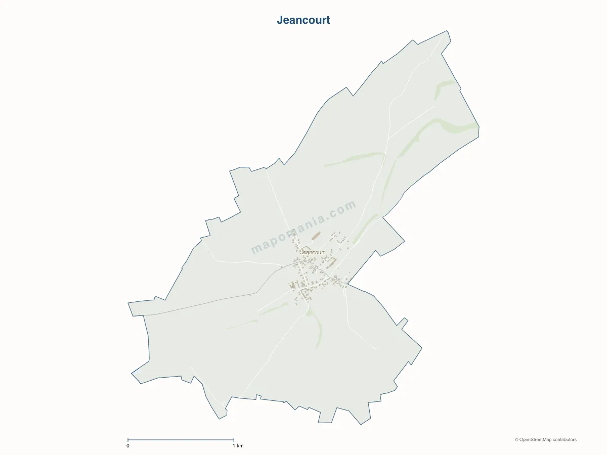 Carte de Jeancourt à personnaliser