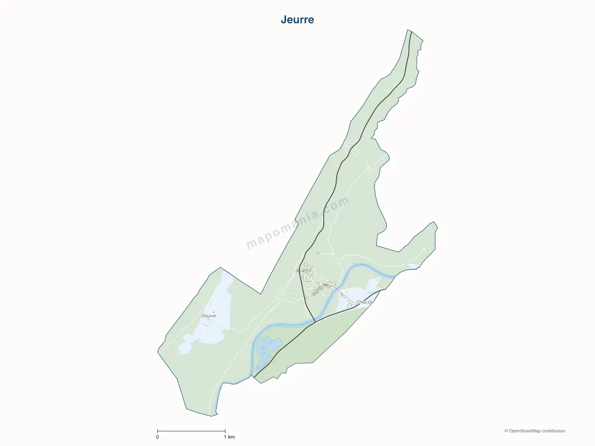 Carte de Jeurre à personnaliser