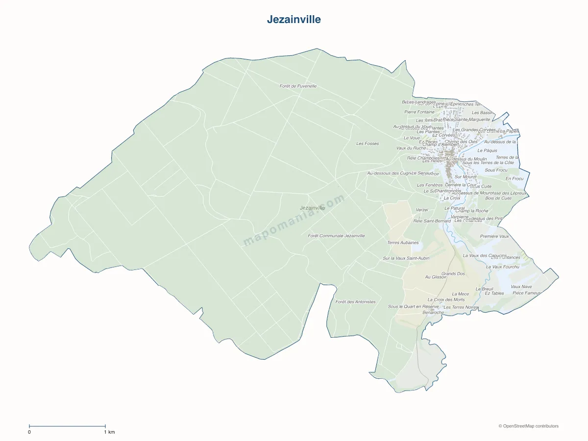 Carte de Jezainville à personnaliser