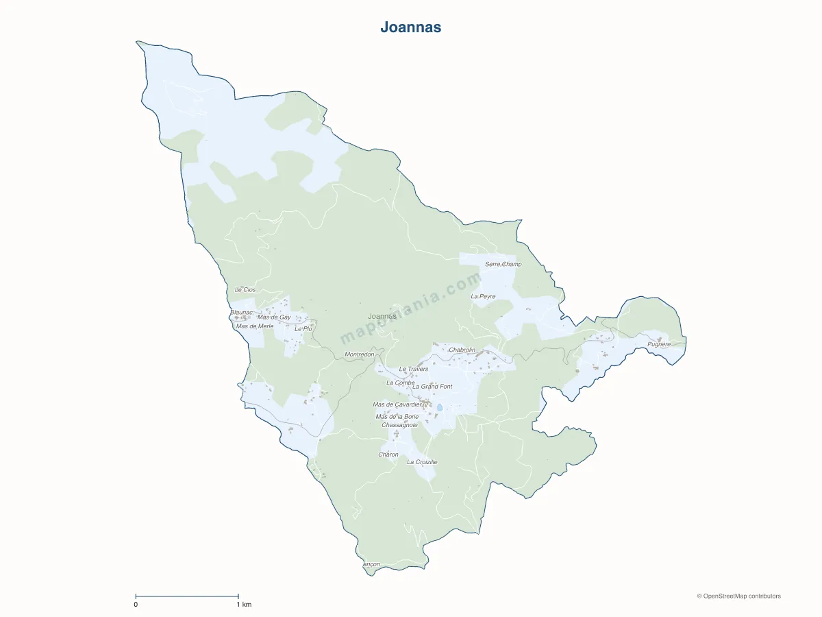 Carte de Joannas à personnaliser