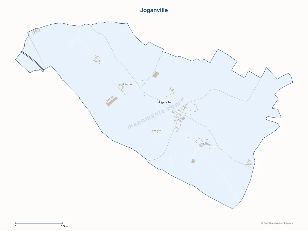Carte de Joganville à personnaliser